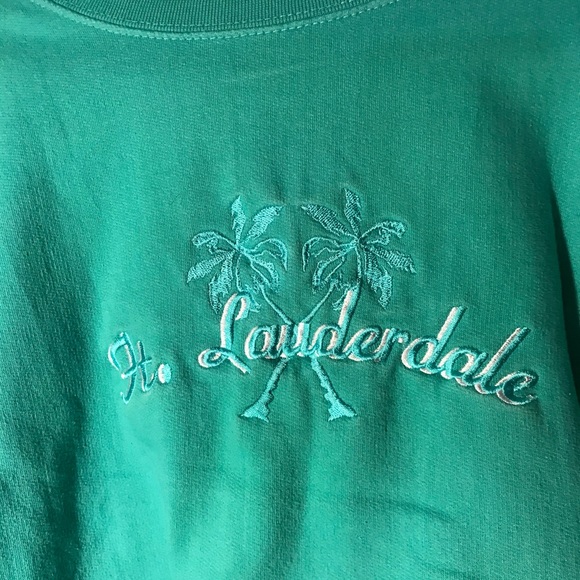 Teal Fort Lauderdale Crewneck Sweater - Picture 2 of 4